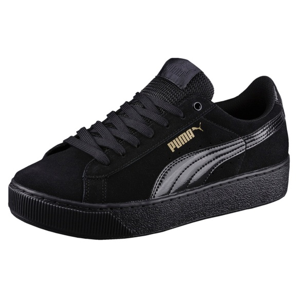 Puma Shoes - Black Puma Vikky Platform